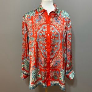 EUC Zara Red Blouse - Sz Large